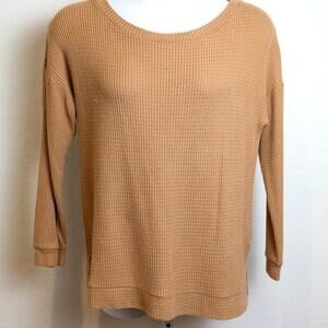 1. STATE Criss Cross Back Camel Brown Sweater, large